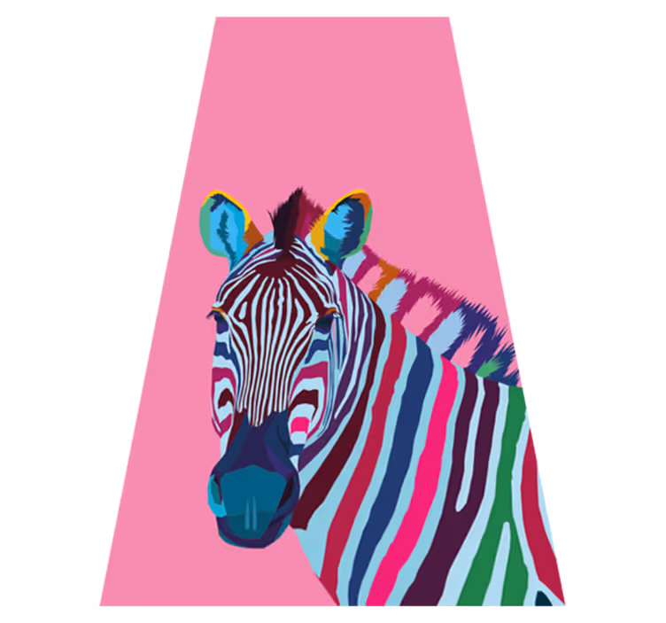 Tapis vinyle animal zèbre pop art iphone - TenStickers