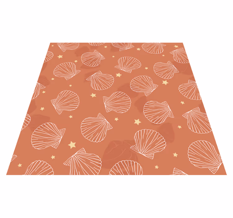 Tapis vinyle animal coquillages et étoiles - TenStickers