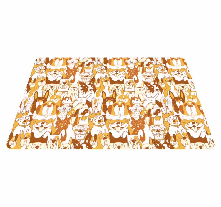 Tapis vinyle animal fête des chiens - TenStickers