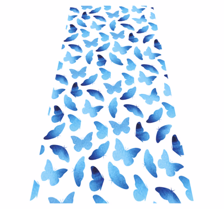 Tapis vinyle animal papillons peints - TenStickers