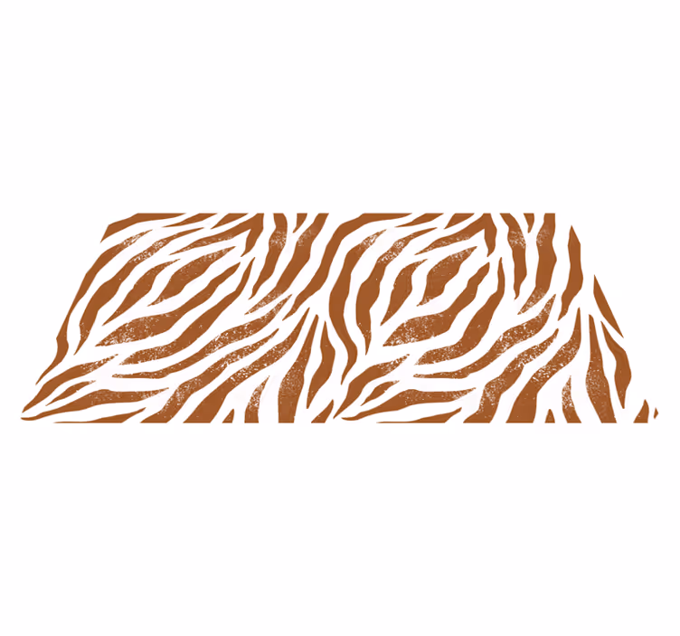 Tapis vinyle animal zèbre marron imprimé - TenStickers
