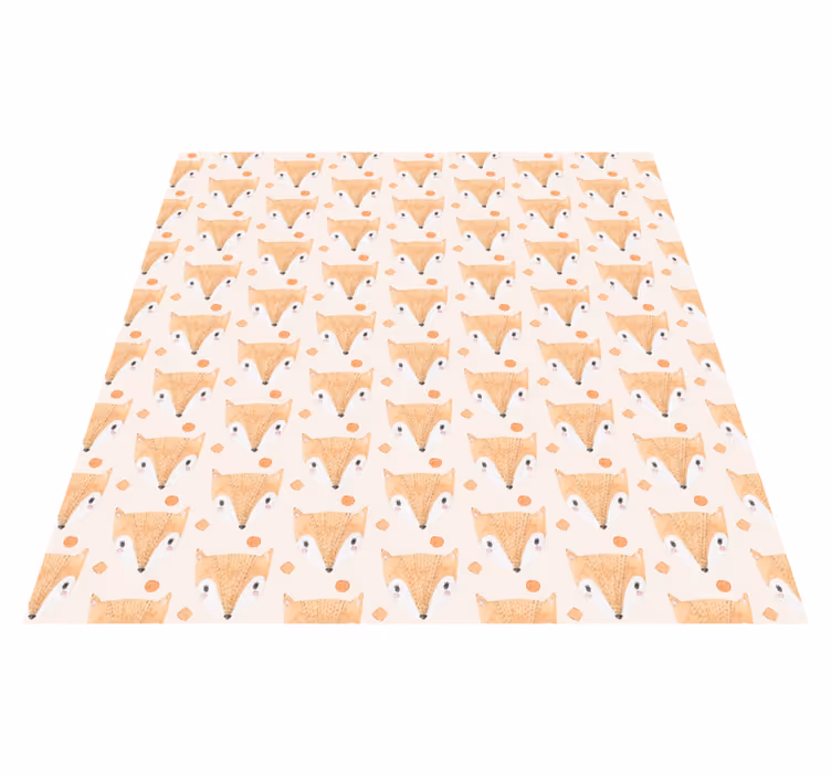 Tapis vinyle animal motif bébé renard - TenStickers
