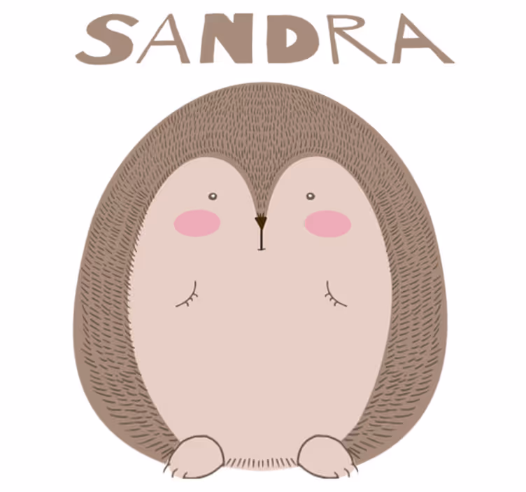 Tapis vinyle animal hérisson mignon - TenStickers