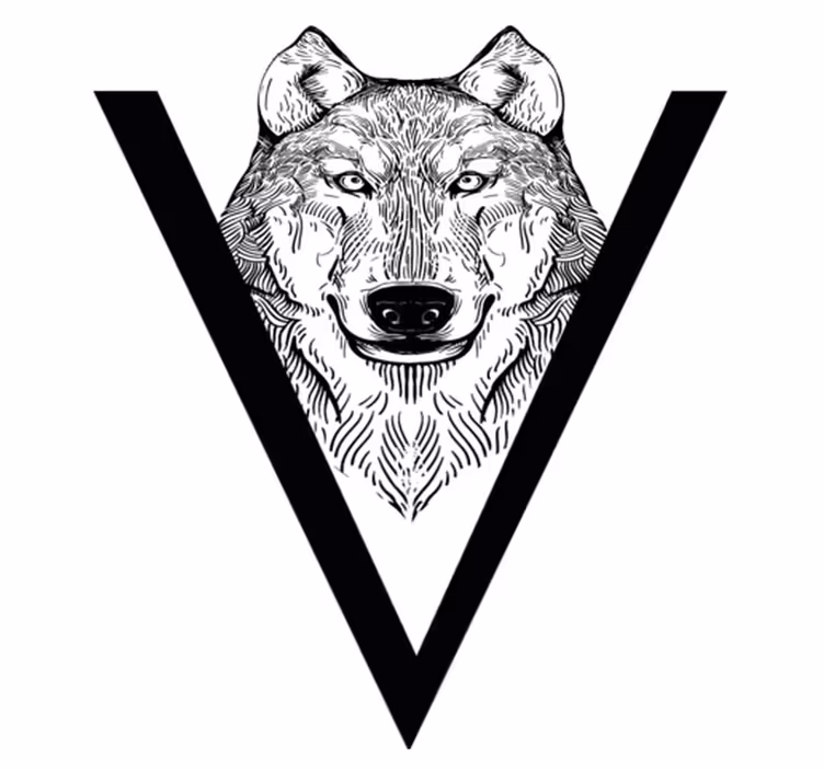 Tapis vinyle animal illustration de loup - TenStickers