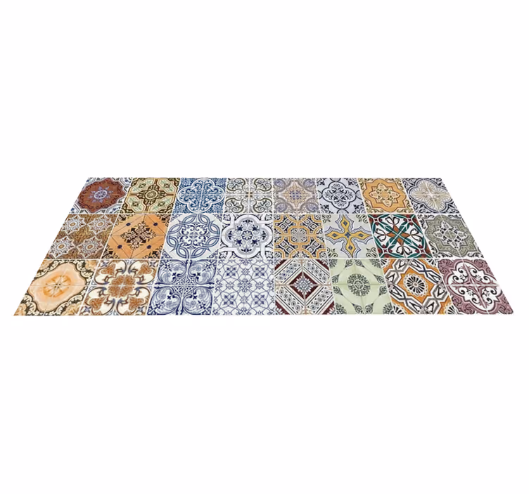 Tapis vinyle cuisine style méditerranéen éclectique - TenStickers