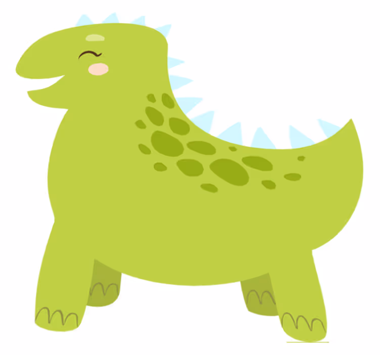 Tapis vinyle animal personnage dinosaure joyeux - TenStickers