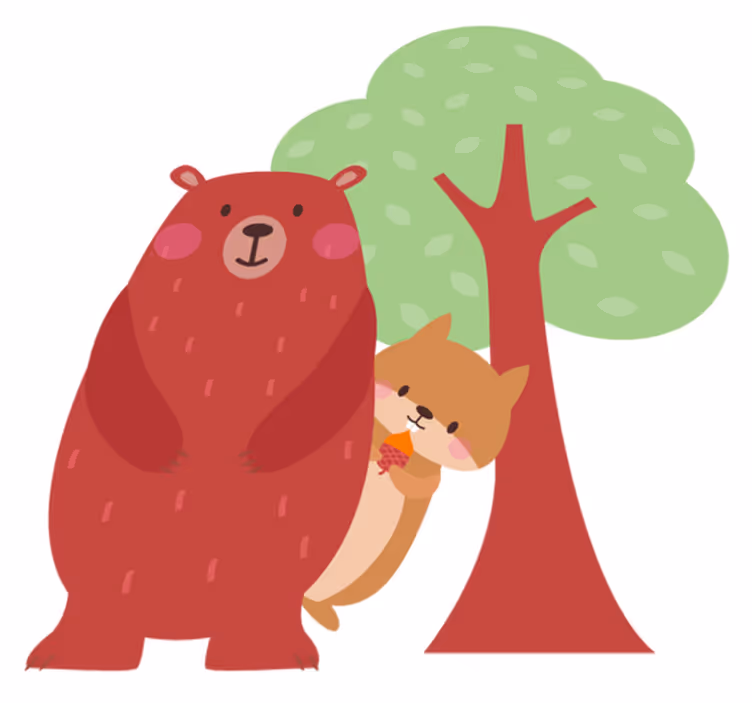 Tapis vinyle animal ourson joueur compagnon - TenStickers
