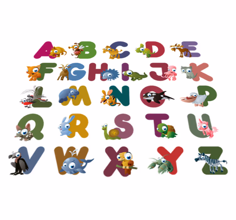 Tapis vinyle animal alphabet des animaux - TenStickers