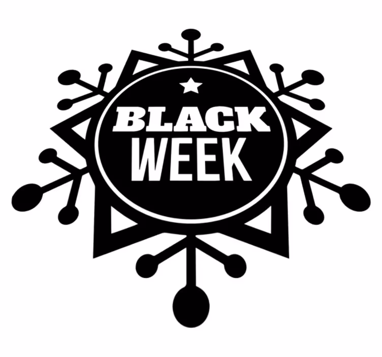 Tapis vinyle black friday flocon de neige - TenStickers
