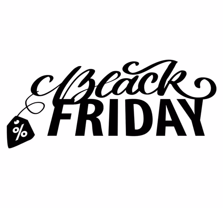 Tapis vinyle black friday joli avec étiquettes - TenStickers