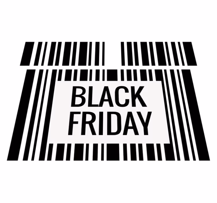 Tapis vinyle black friday code-barres - TenStickers