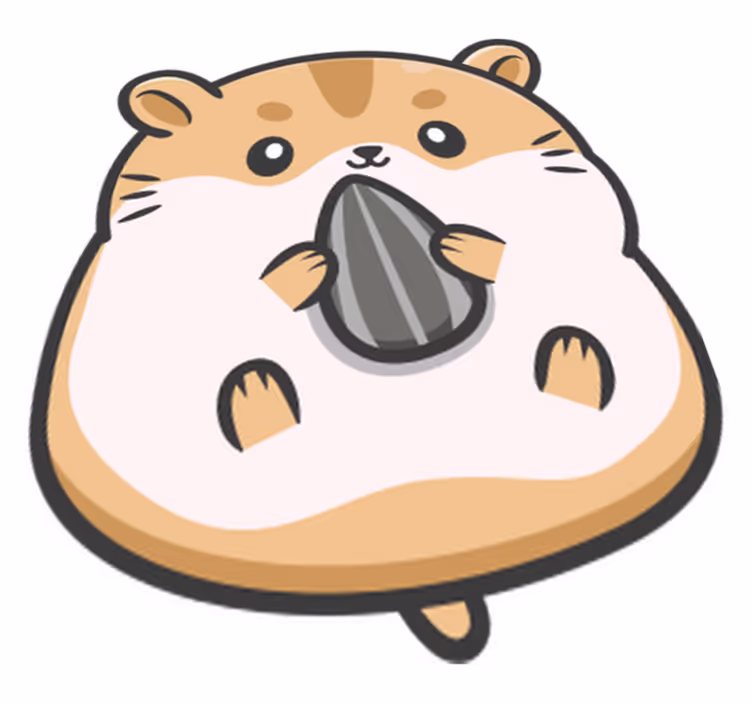Tapis vinyle animal hamster mignon - TenStickers