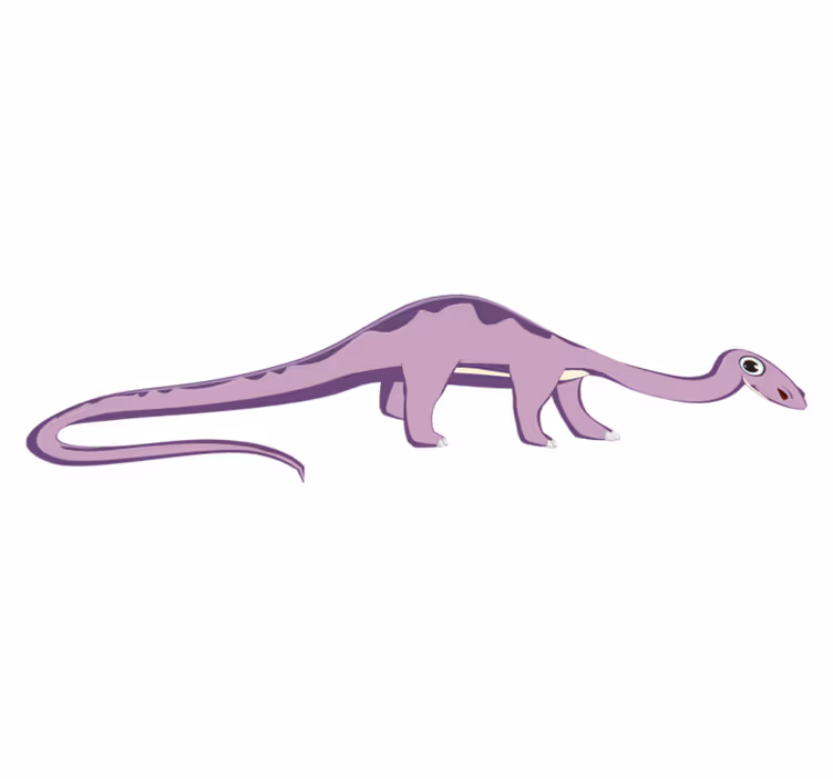 Tapis vinyle animal dinosaure à long cou amical - TenStickers