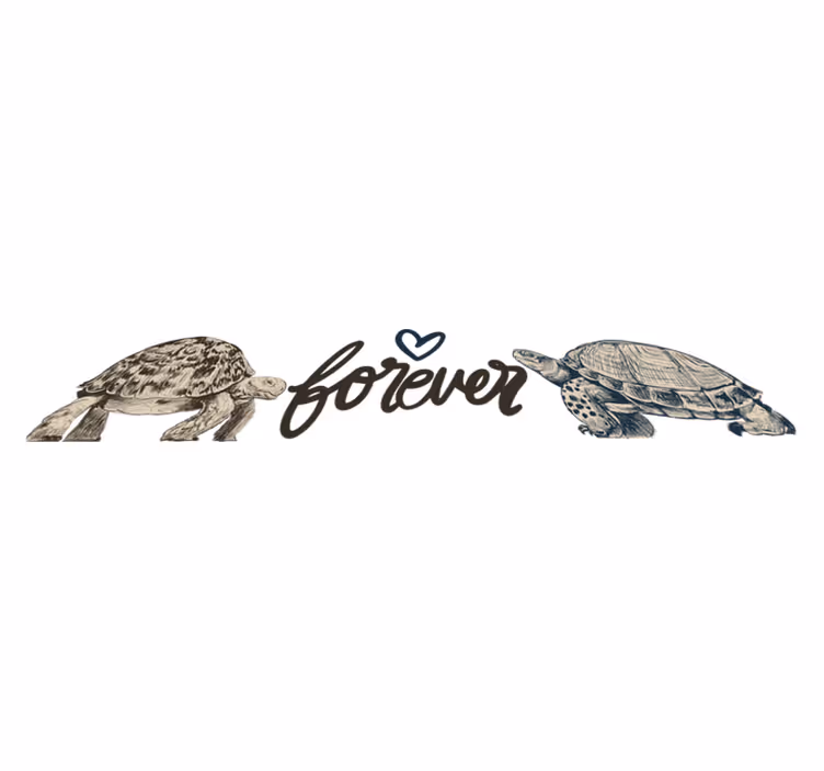 Tapis vinyle animal citation d'amour éternelle - TenStickers