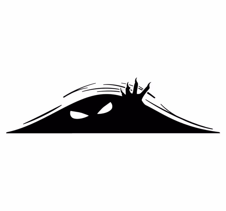 Tapis vinyle pour halloween monstre qui apparaît - TenStickers