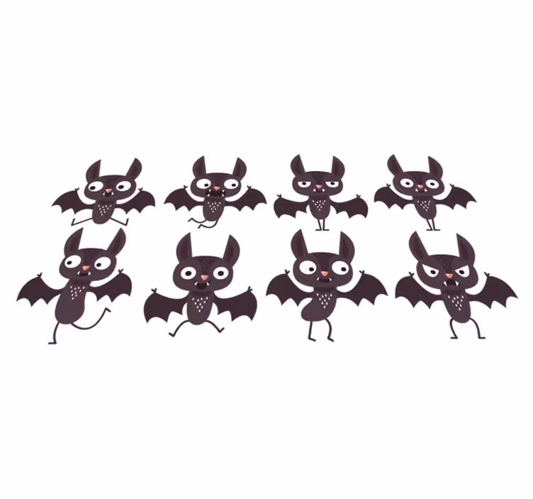 Tapis vinyle pour halloween pack de chauves-souris joyeuses - TenStickers