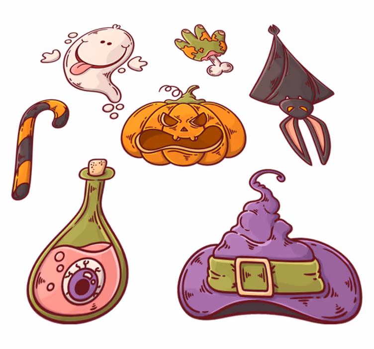 Tapis vinyle pour halloween figurines d'halloween - TenStickers