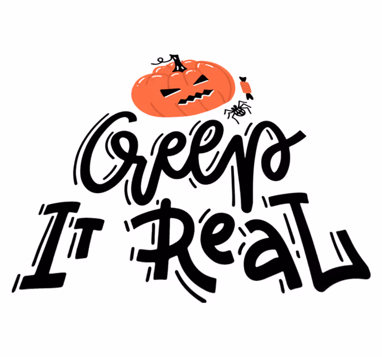 Tapis vinyle pour halloween design citrouille effrayante - TenStickers