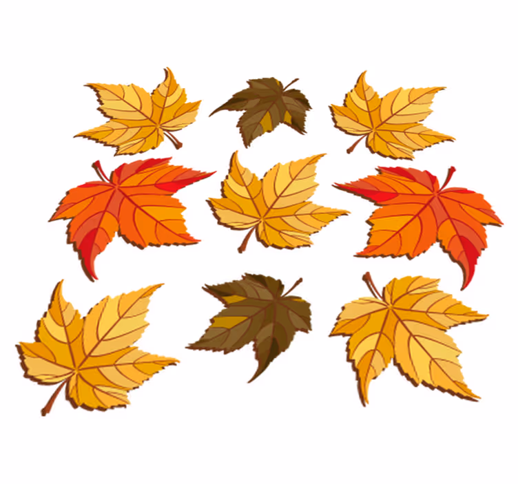 Tapis vinyle plantes feuilles d'automne - TenStickers