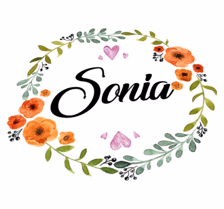 Tapis vinyle plantes couronne florale personnalisable - TenStickers