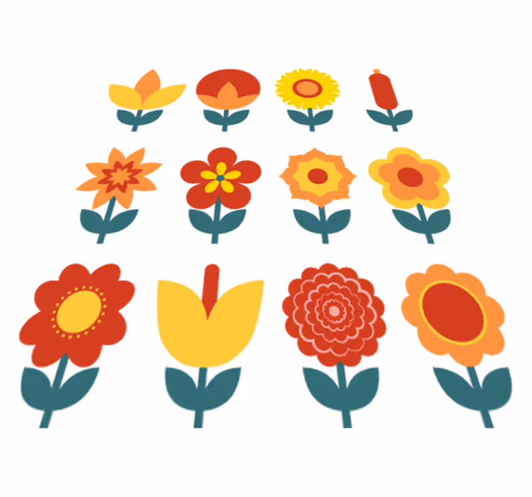 Tapis vinyle plantes collection fleurs d'été - TenStickers
