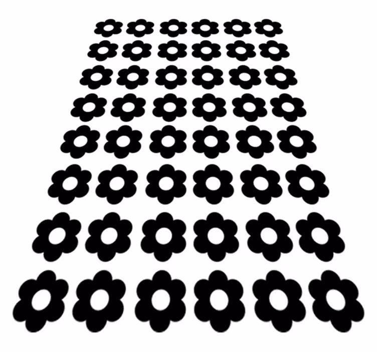 Tapis vinyle plantes dessin de fleurs - TenStickers