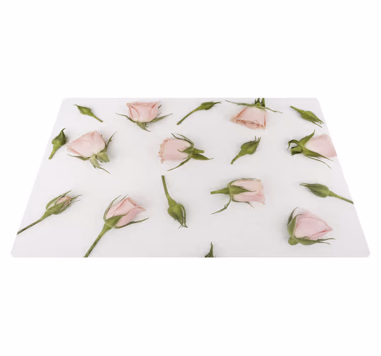 Tapis vinyle plantes fleurs romantiques de printemps - TenStickers
