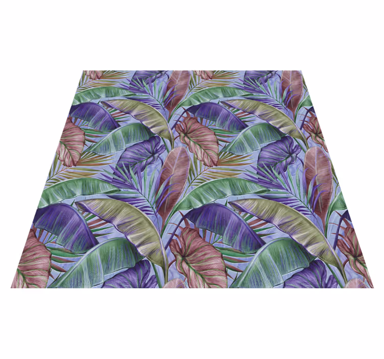 Tapis vinyle plantes design feuilles violettes - TenStickers