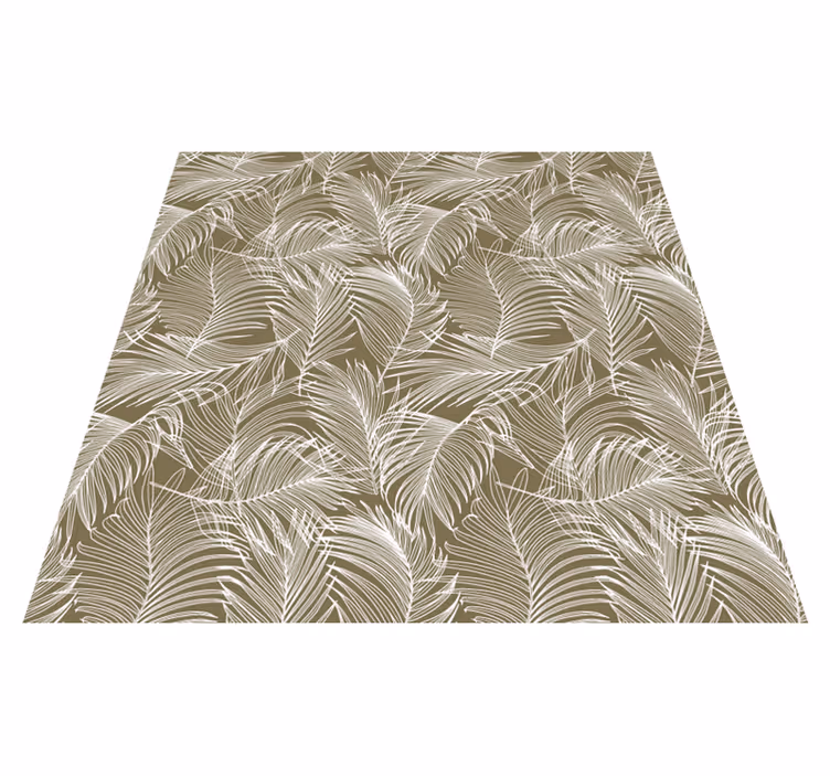 Tapis vinyle plantes feuilles brunes élégantes - TenStickers