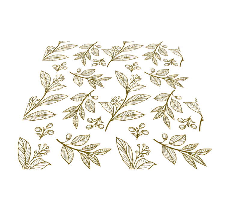 Tapis vinyle plantes design feuilles botaniques - TenStickers