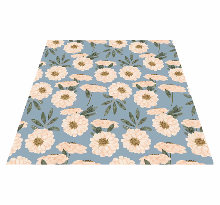 Tapis vinyle plantes peinture exotique - TenStickers