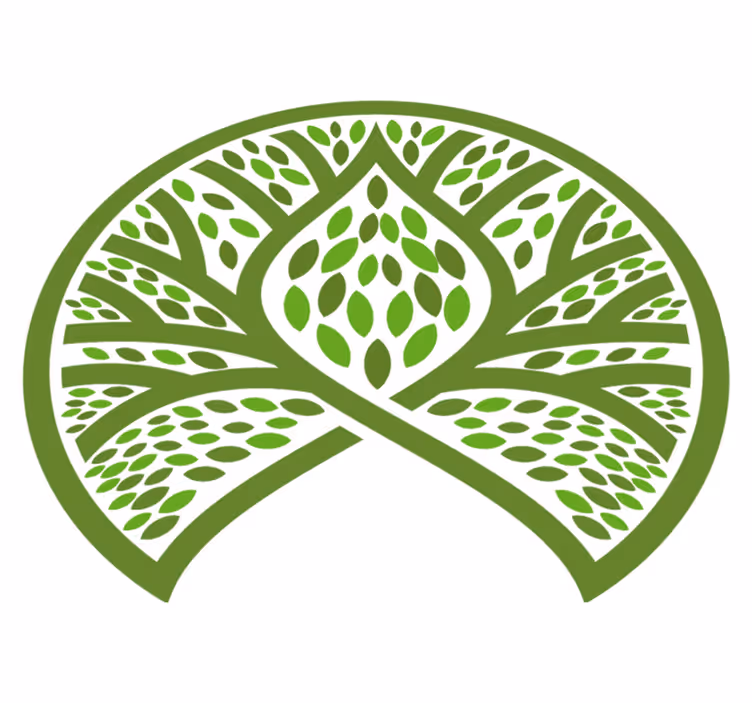 Tapis vinyle plantes emblème de la nature feuillue - TenStickers