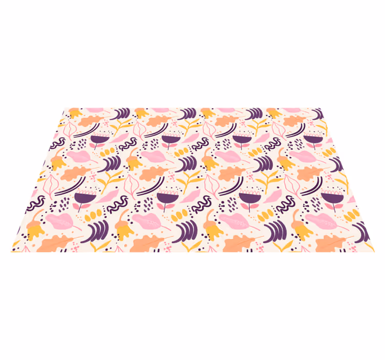 Tapis vinyle plantes inspiration florale vive - TenStickers