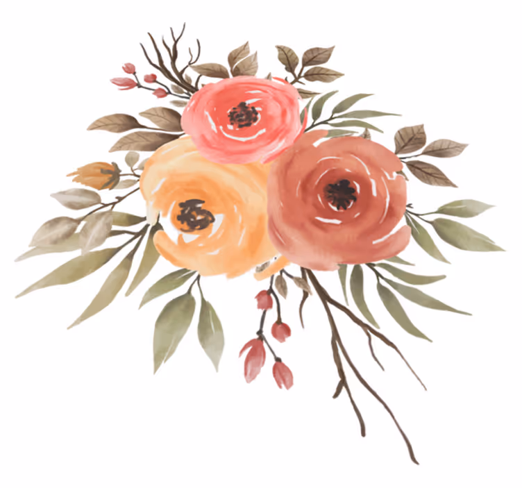 Tapis vinyle plantes composition florale agréable - TenStickers