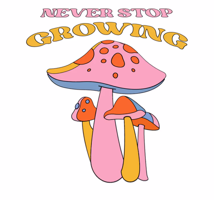 Tapis vinyle plantes croissance de champignons ludiques - TenStickers