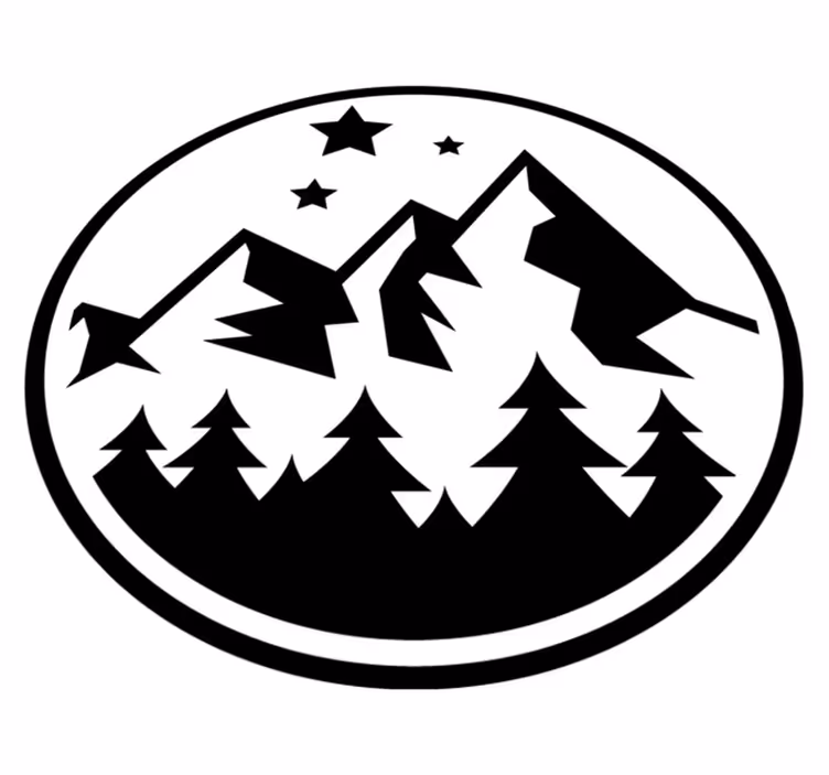 Tapis vinyle plantes scène de forêt montagneuse - TenStickers