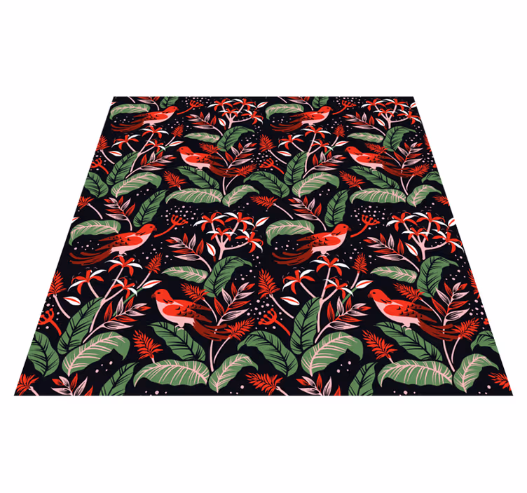 Tapis vinyle plantes concept floral tropical - TenStickers