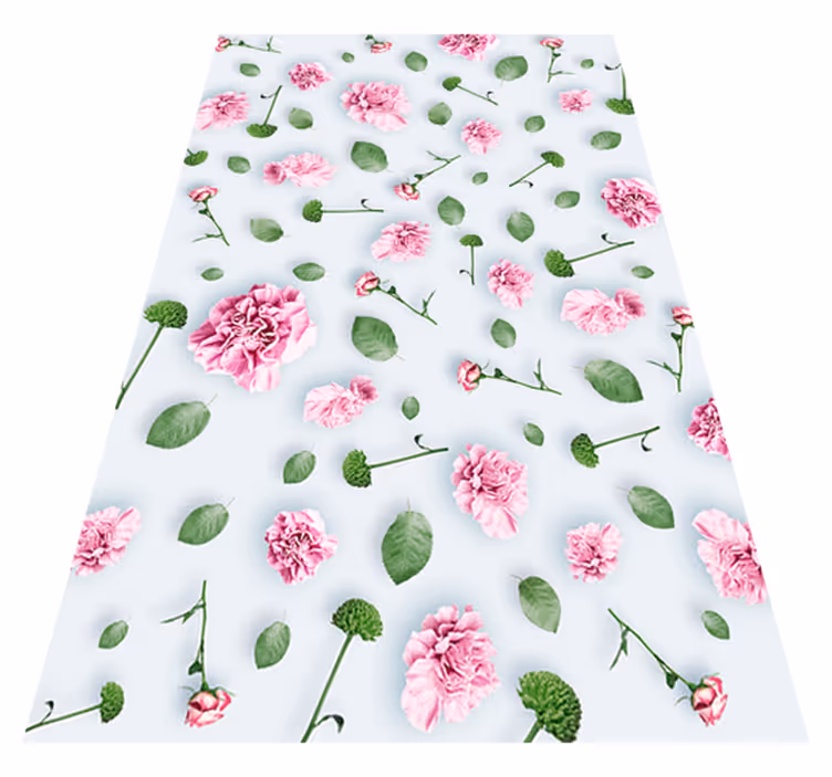 Tapis vinyle plantes fleurs - TenStickers