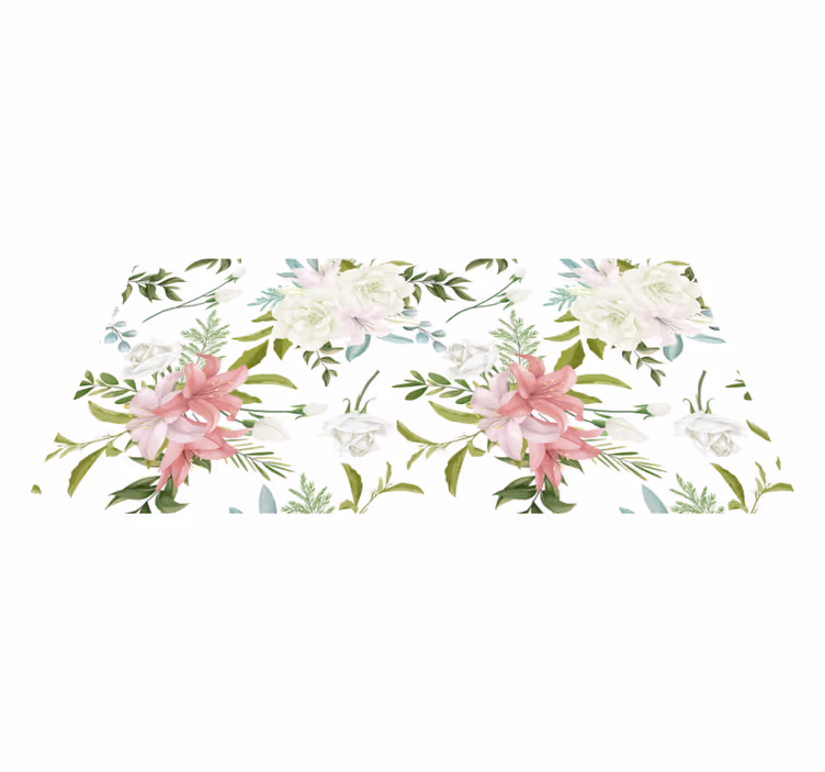 Tapis vinyle plantes jardin réaliste minimaliste - TenStickers