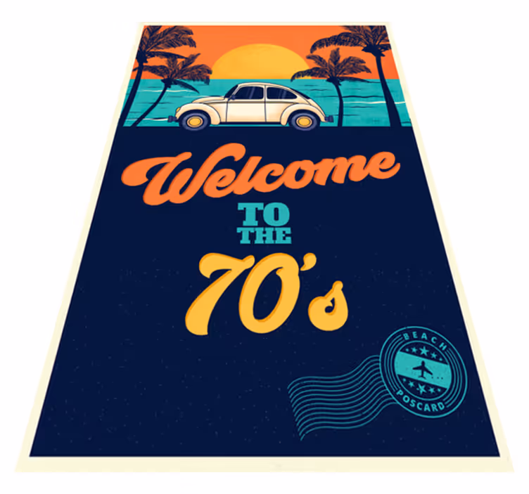 Tapis vinyle vintage retour aux années 70 - TenStickers