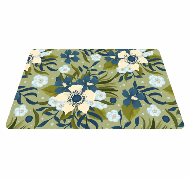 Tapis vinyle plantes motif coloré d'été - TenStickers