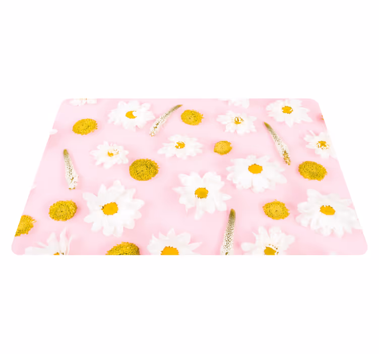 Tapis vinyle plantes fleurs colorées - TenStickers