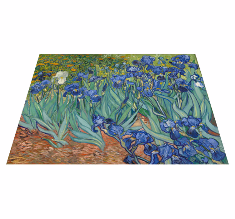 Tapis vinyle plantes fleurs de van gogh - TenStickers