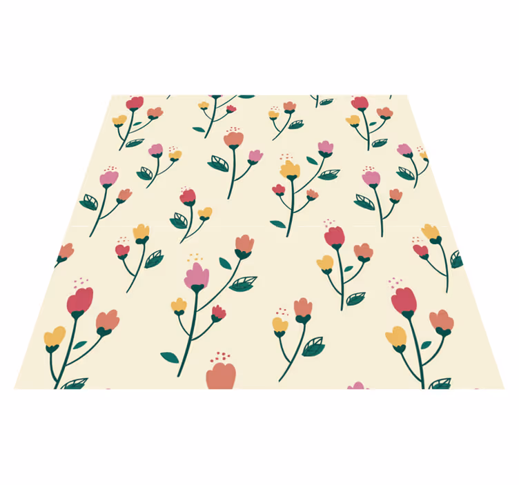 Tapis vinyle plantes coquelicots décoratifs - TenStickers