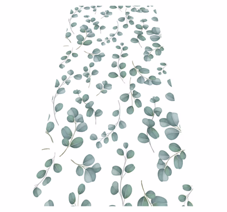 Tapis vinyle plantes motif aquarelle élégant - TenStickers
