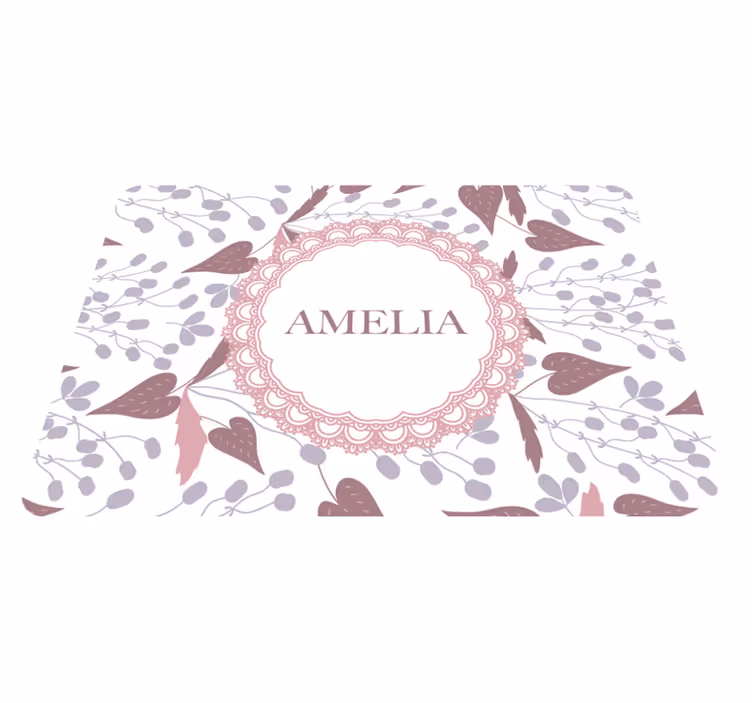 Tapis vinyle plantes motif vintage pastel - TenStickers