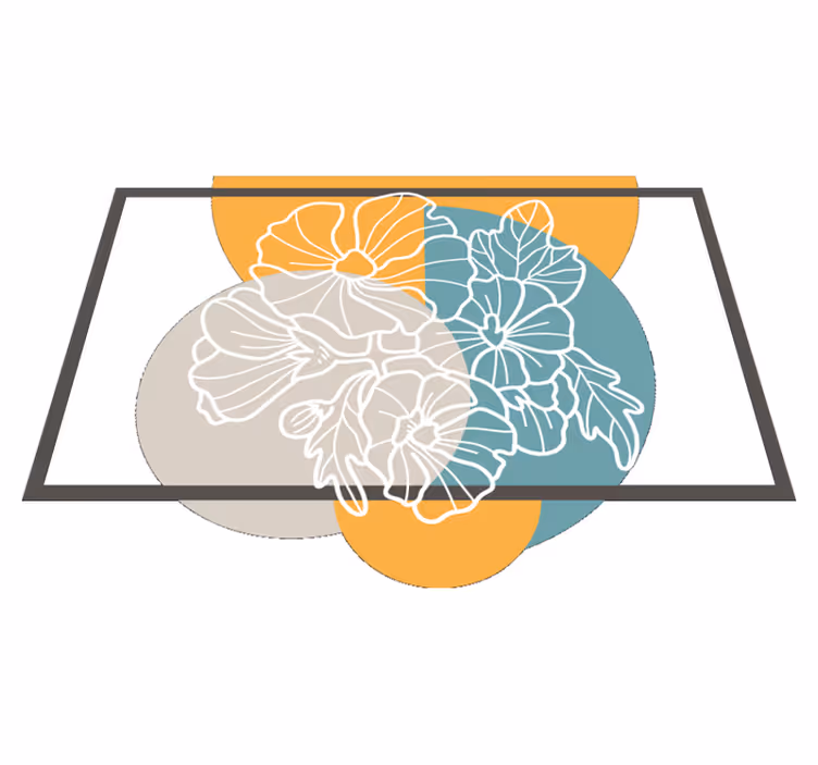 Tapis vinyle plantes rectangle minimaliste mignon - TenStickers