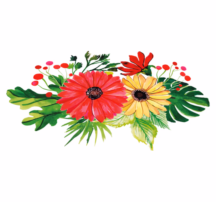 Tapis vinyle plantes design horizontal élégant - TenStickers