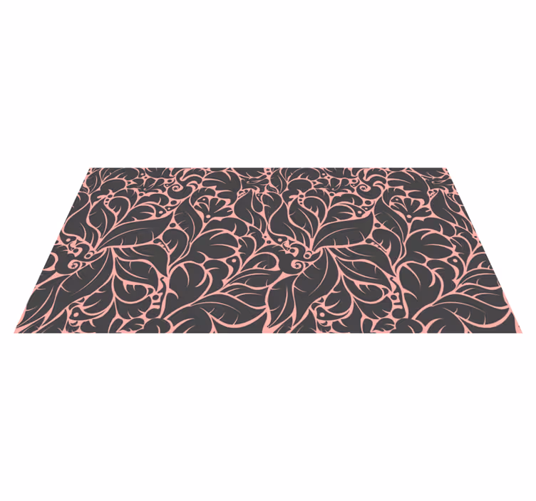 Tapis vinyle plantes motif floral vintage - TenStickers