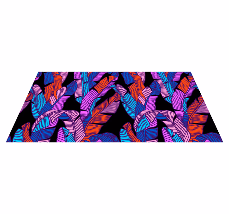 Tapis vinyle plantes motif floral éclatant - TenStickers